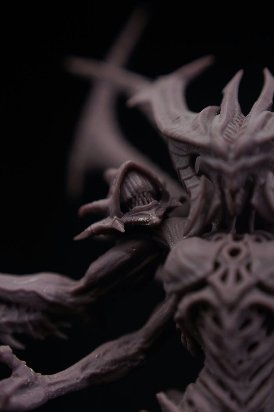Detailed dark creature sculpture