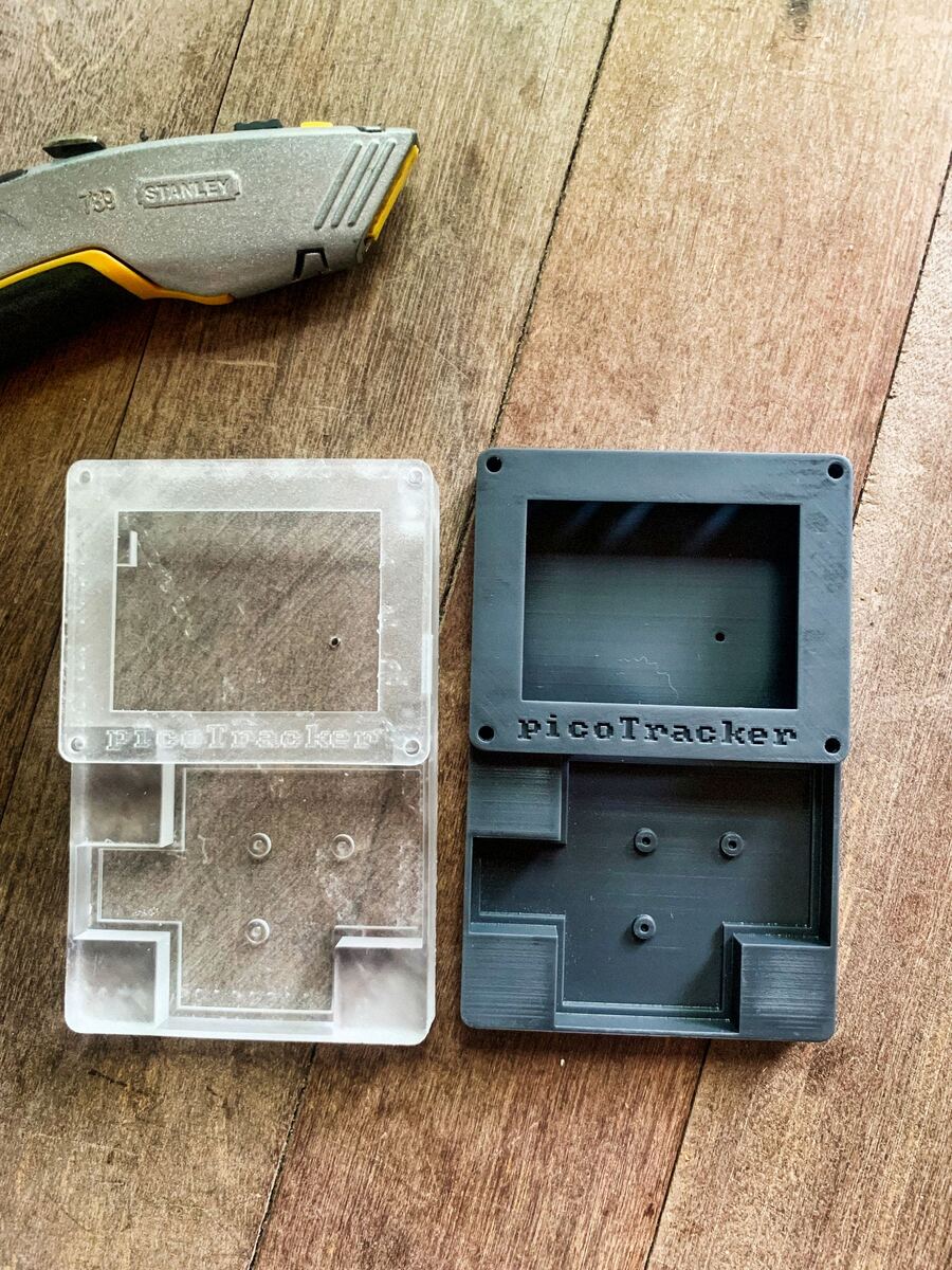 Clear and grey electronics enclosures