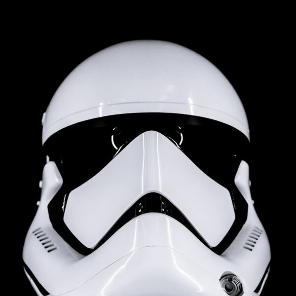 White trooper helmet